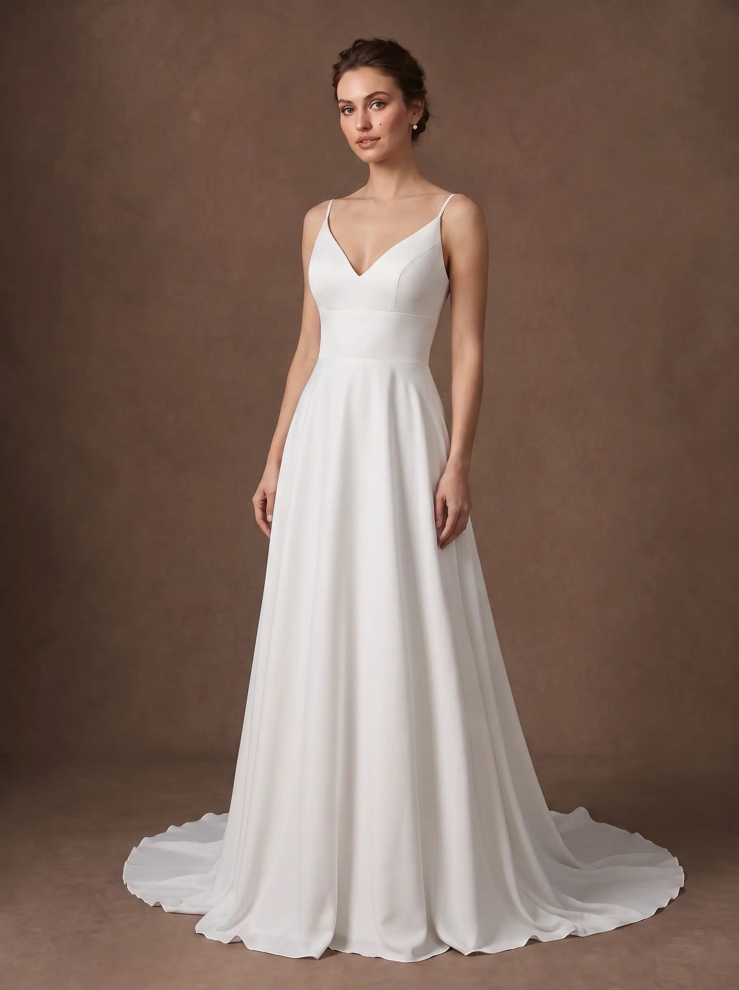 Robe de mariée trapèze satin