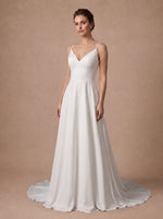 Robe de mariée trapèze satin