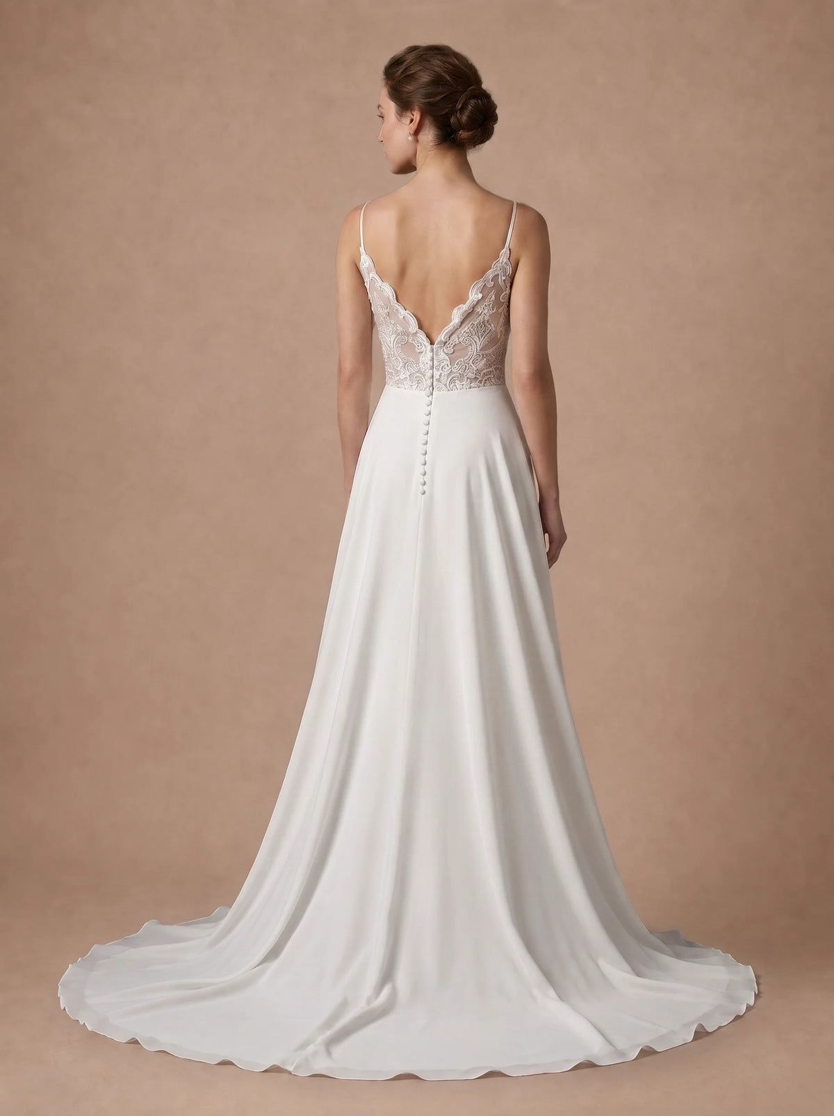 Robe de mariée trapèze satin