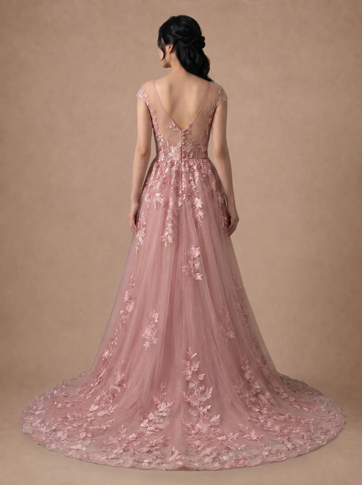Robe de mariée vieux rose