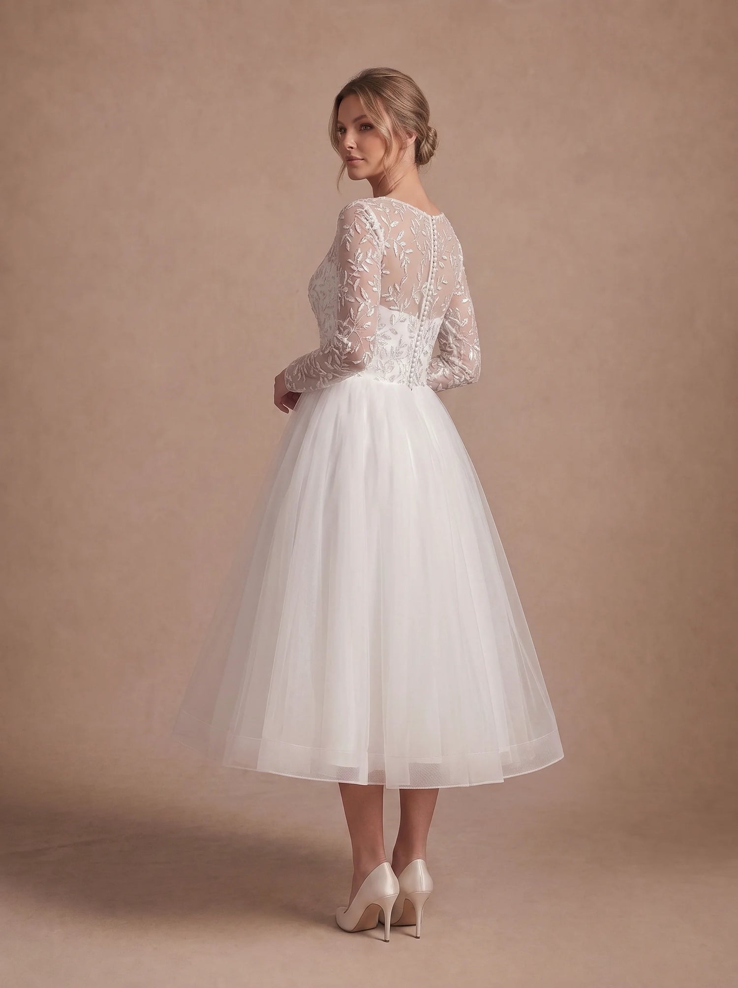 Robe de mariée courte bohème