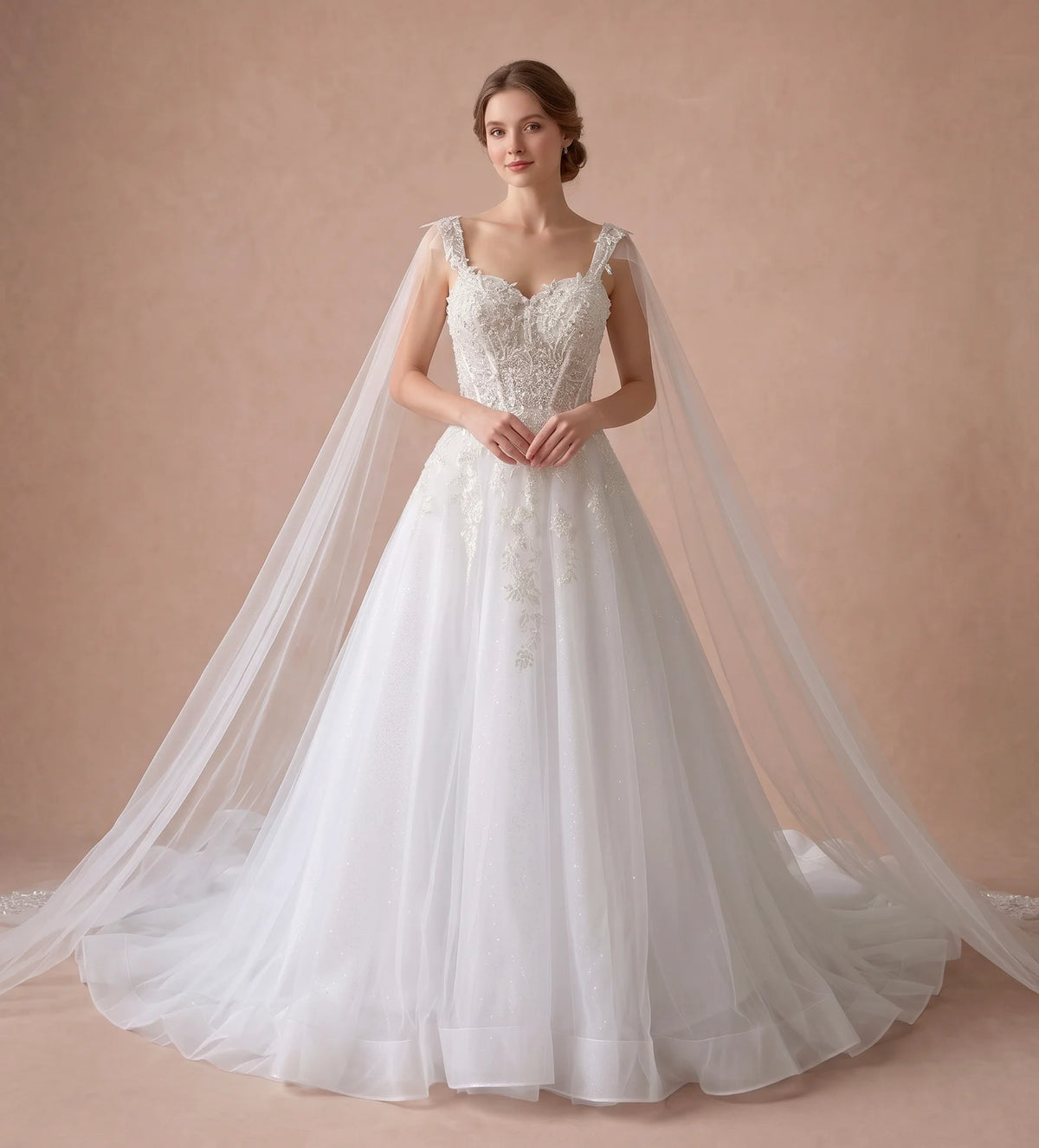 Robe de mariée dentelle et paillette