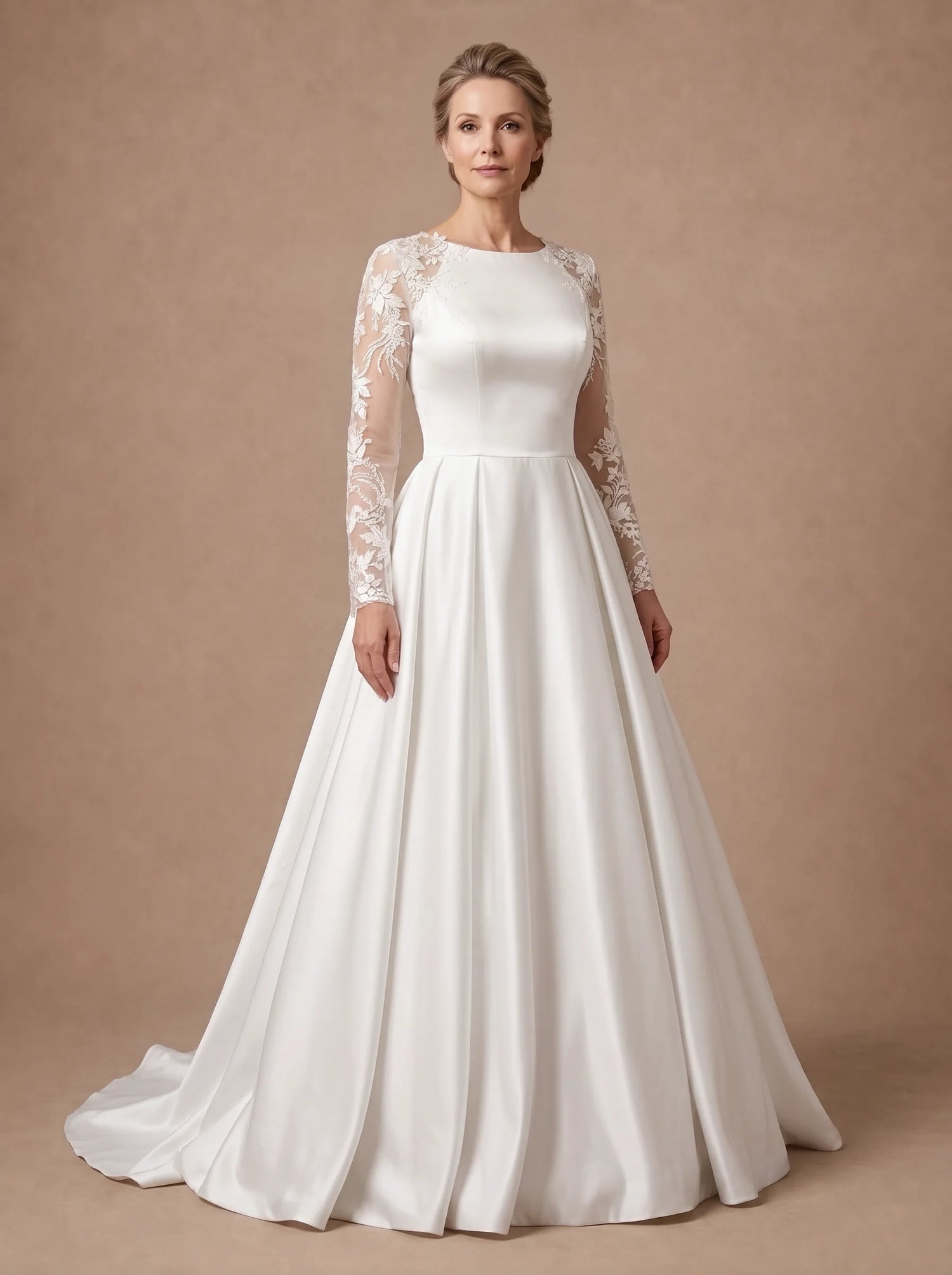 Robe de mariée élégante pour femme de 50 ans