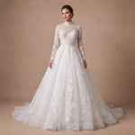 Robe de mariée princesse classique en dentelle