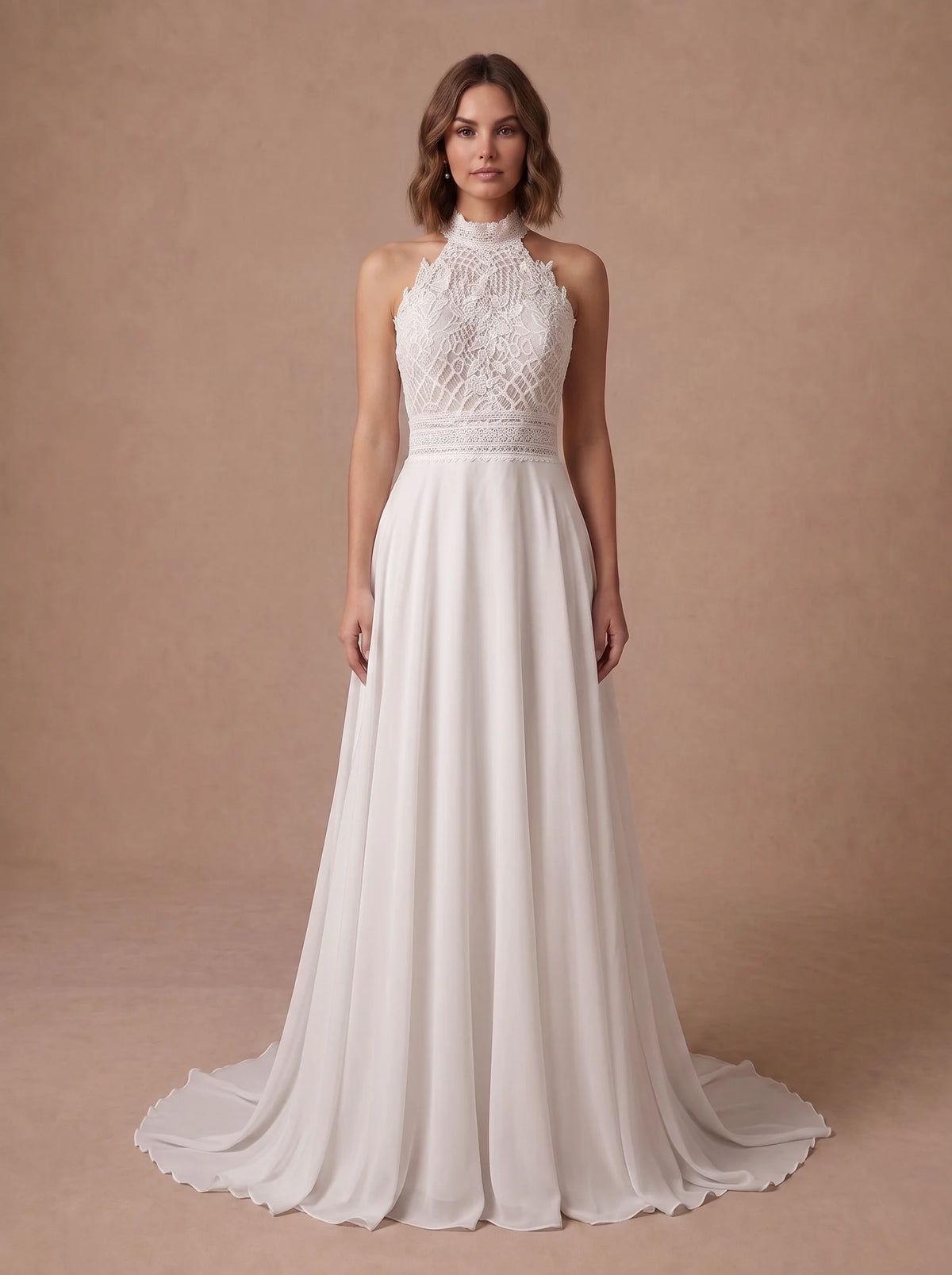 Robe de mariée romantique droite