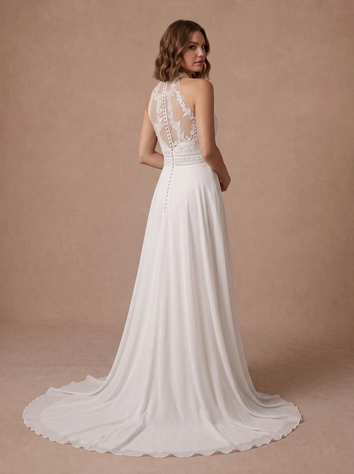 Robe de mariée romantique droite