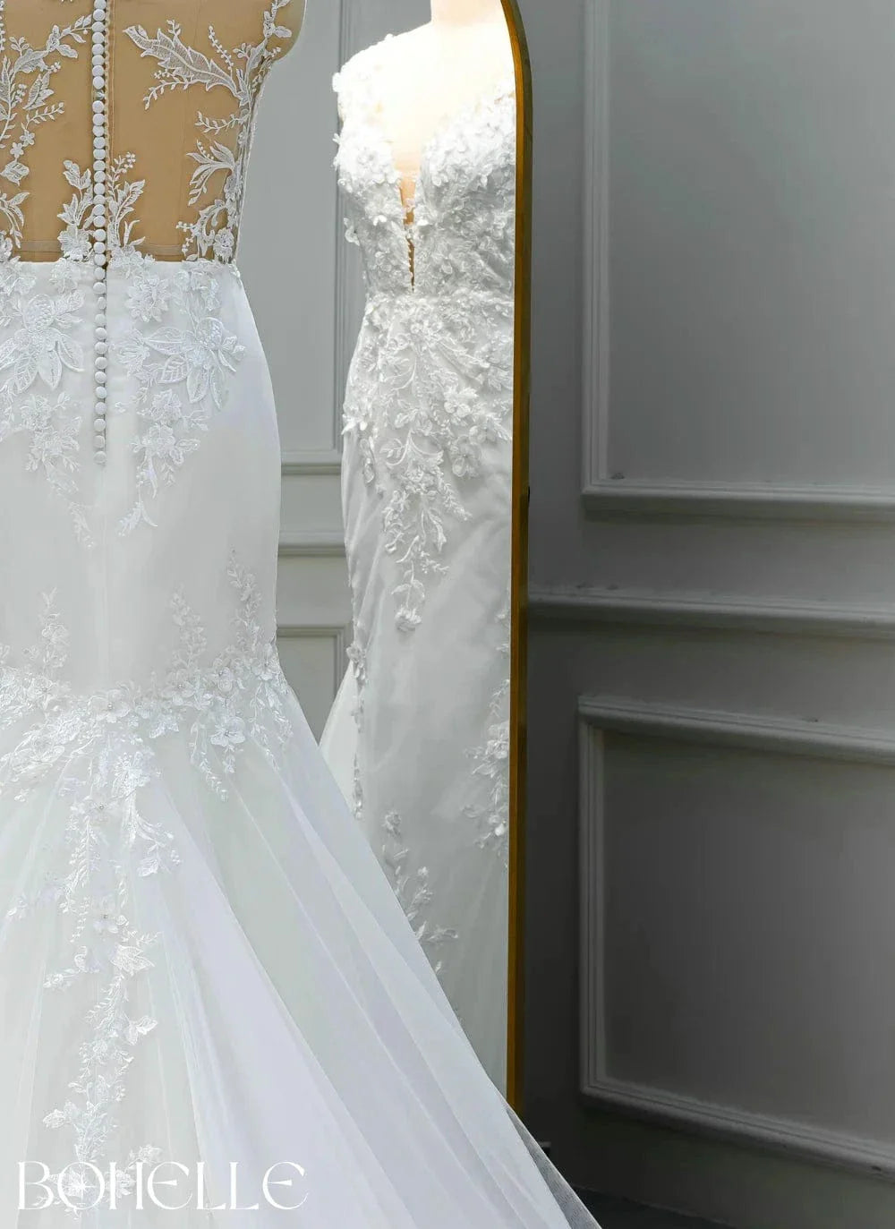 Dentelle et finitions de Robe de mariée Sexy Chic
