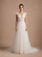 Robe de mariée simple et élégante en dentelle