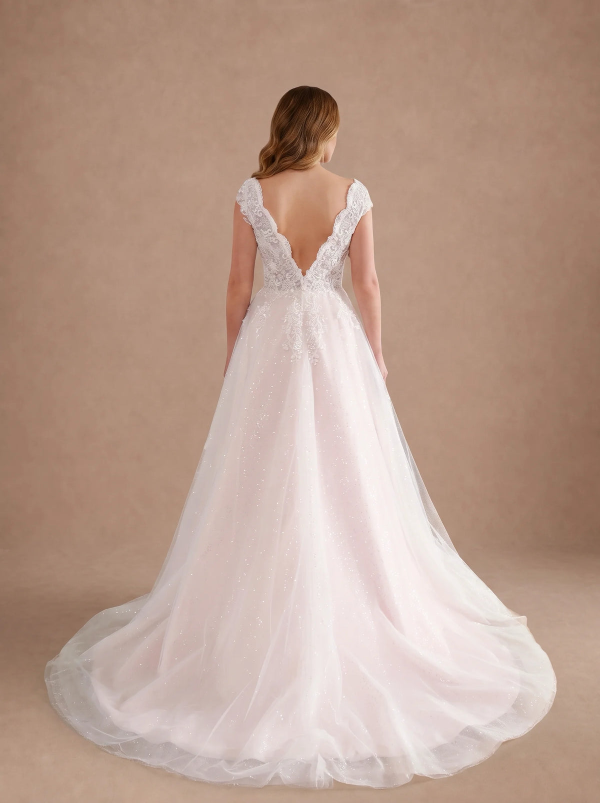Robe de mariée tulle rose