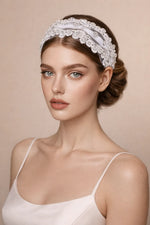 Serre tête blanc mariage