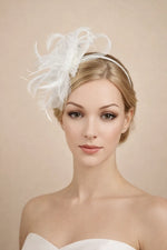 Serre tête mariage plume