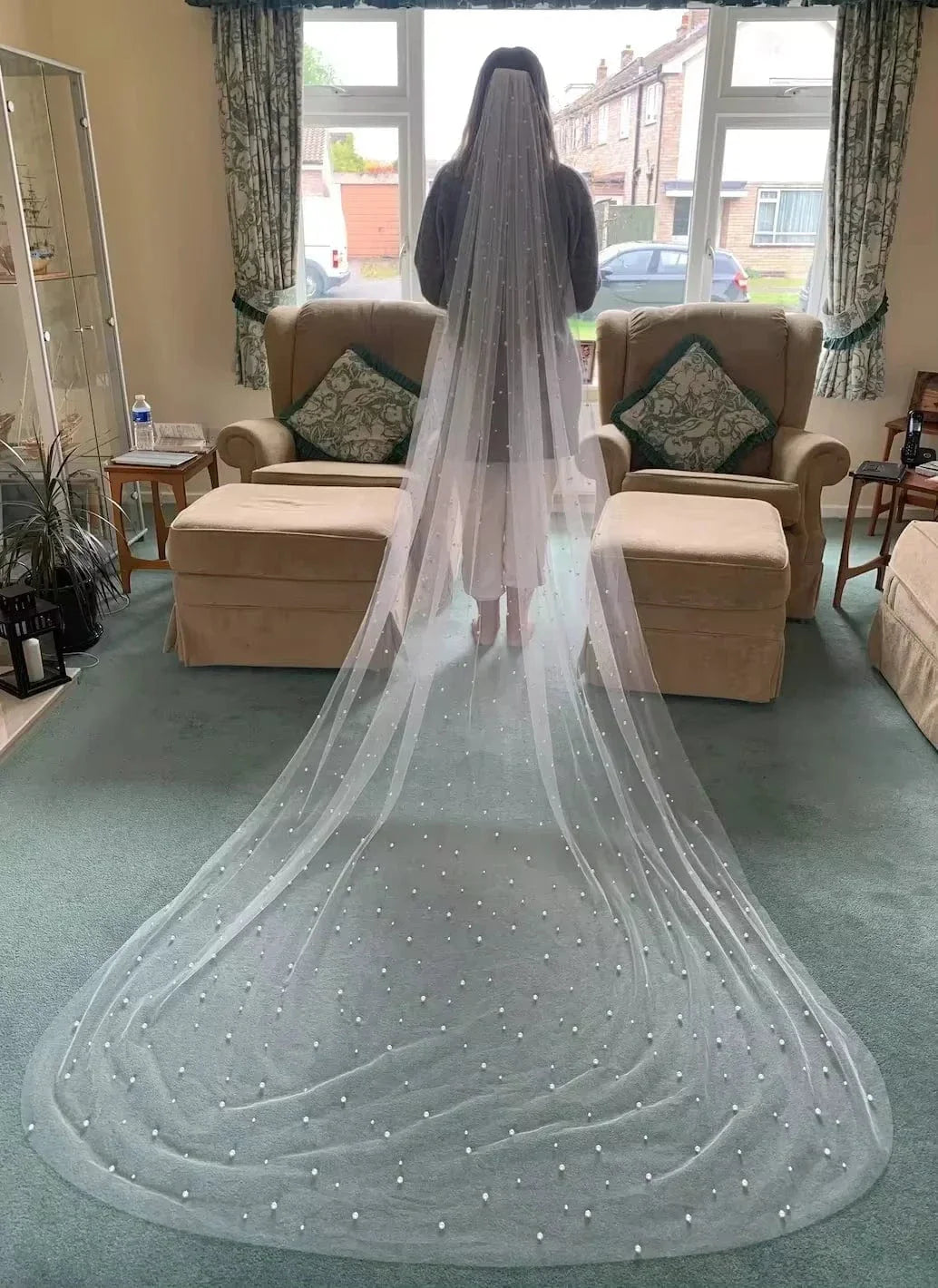 Voile de Mariee avec Perle – Bohelle
