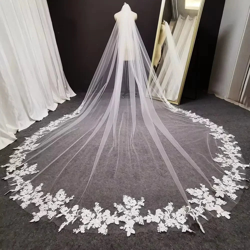 Voile de Mariee Long en Dentelle – Bohelle