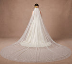 Voile de mariée cathédrale scintillant long – 350 cm