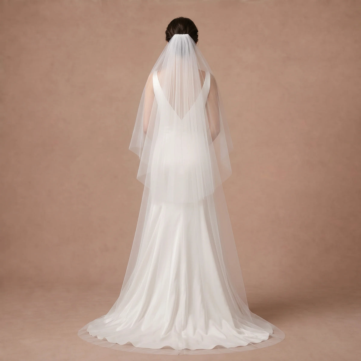 Voile de mariée blanc double couche – 80/170 cm