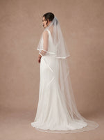 Voile long de mariée à deux niveaux – 200 cm