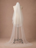 Voile de mariée blanc double couche – 80/170 cm