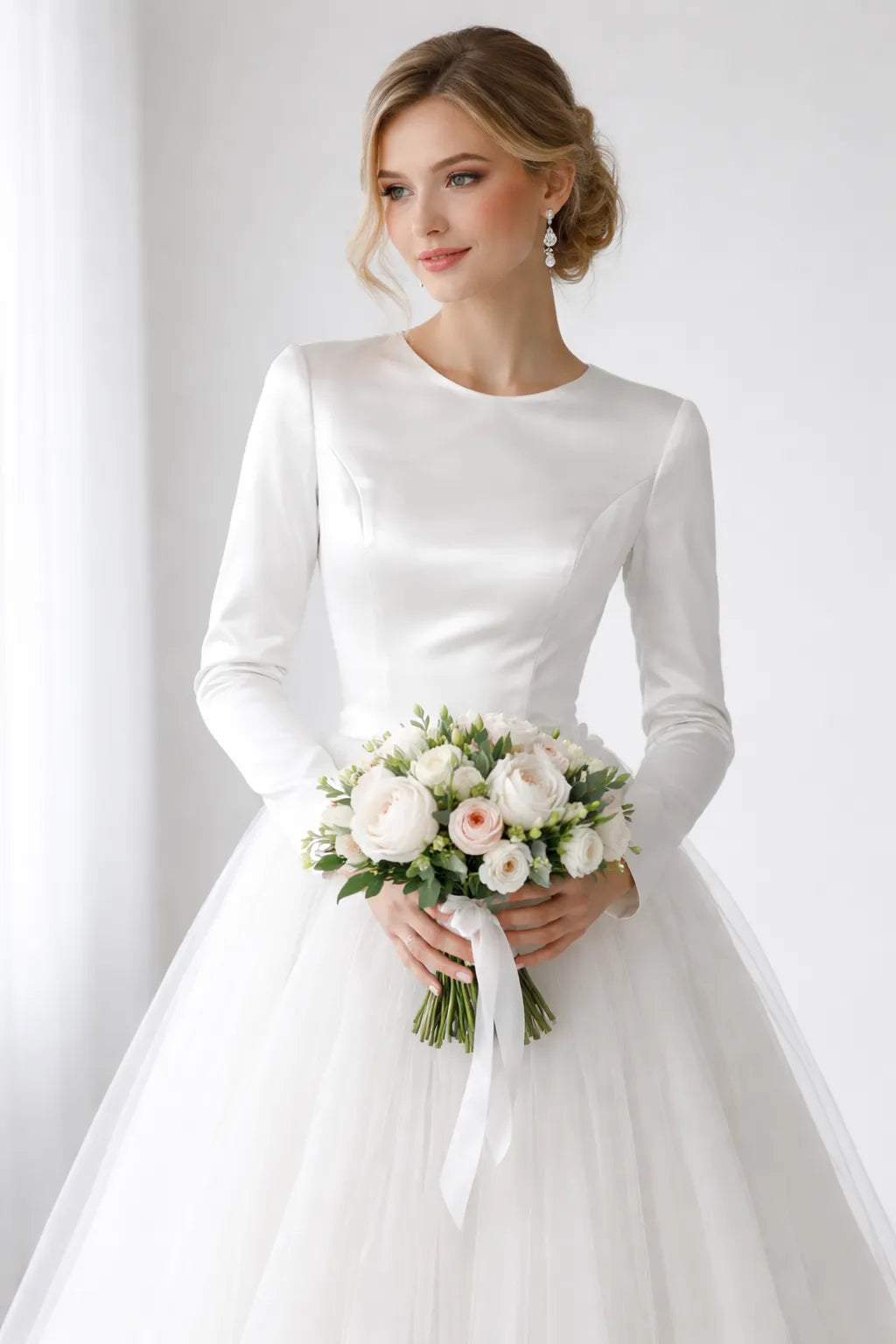 Boléro mariage satin