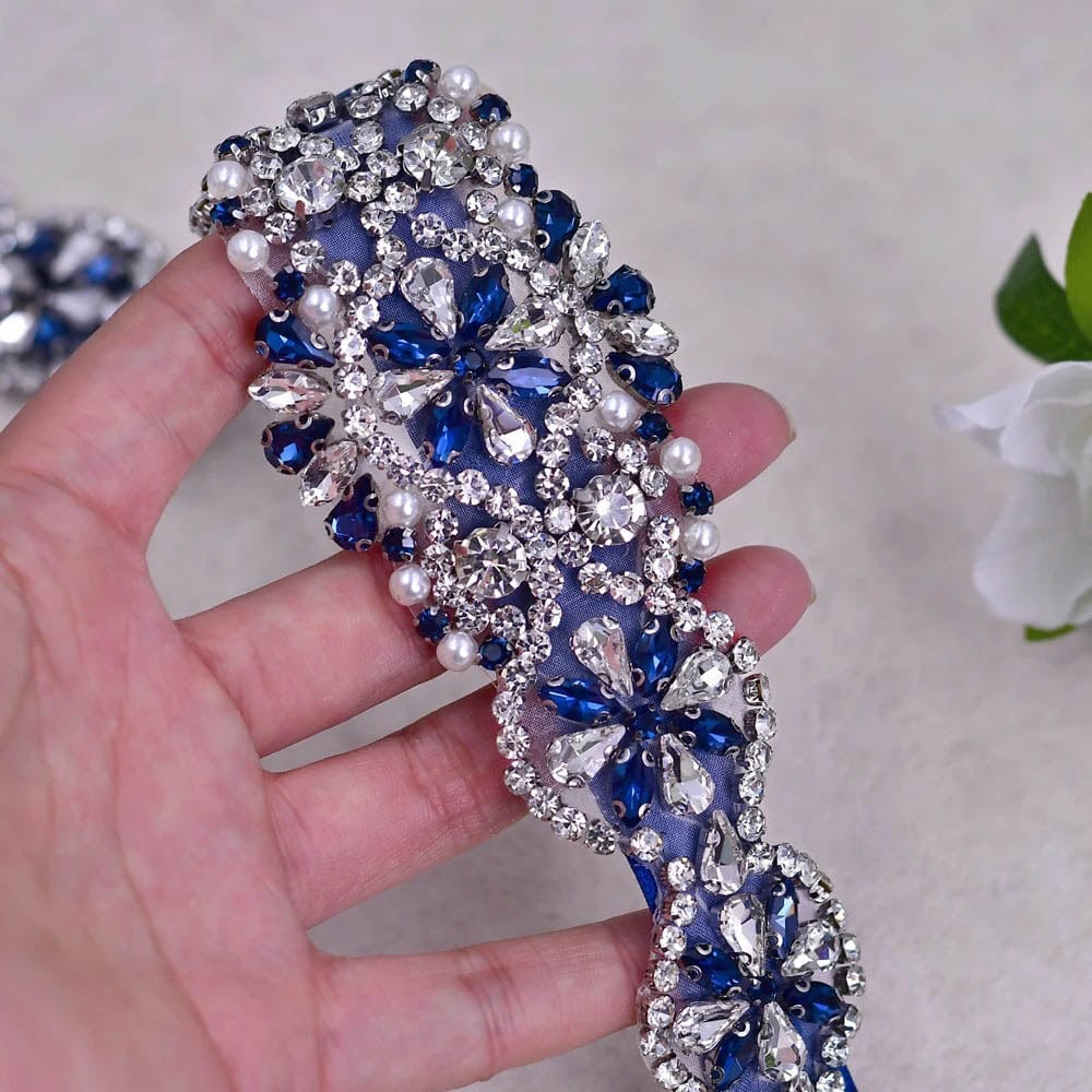 Ceinture Bleu pour Robe de Mariée vue de dos