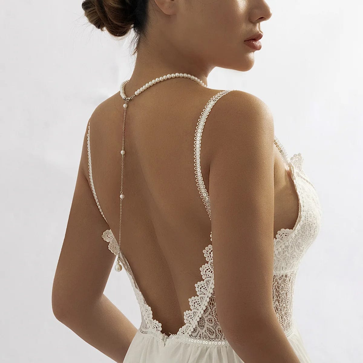 Détails de Collier de Dos Mariage Perle