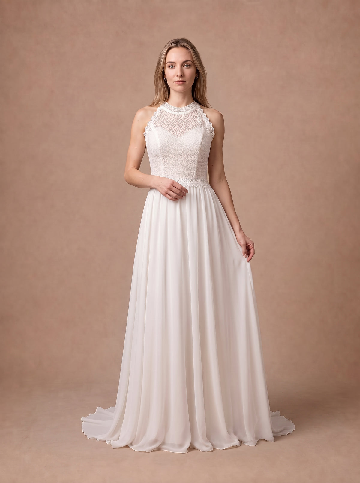 Robe bohème pour mariage civil — Modèle — face
