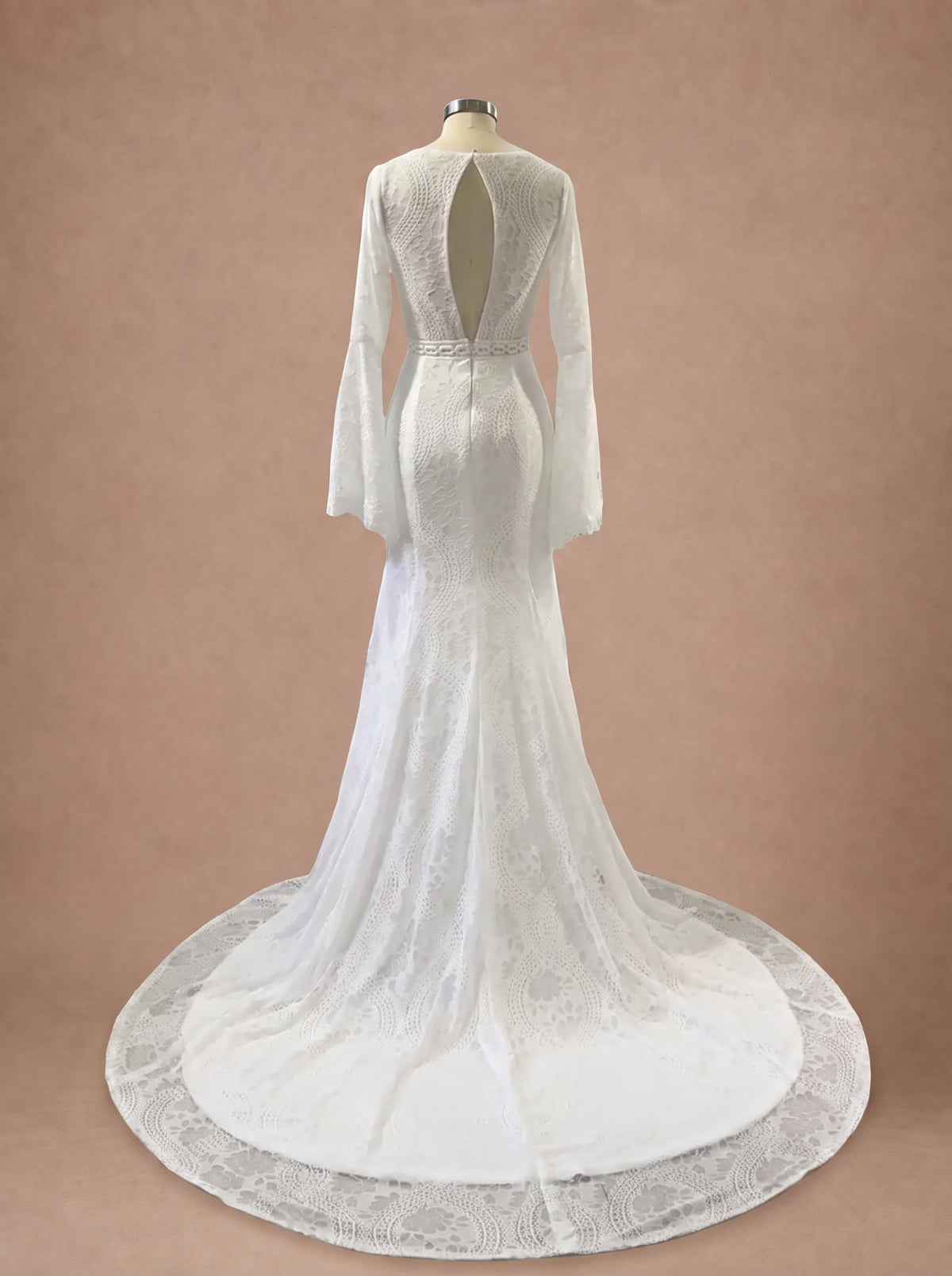 Robe de mariée dentelle vintage — Mannequin — dos entier