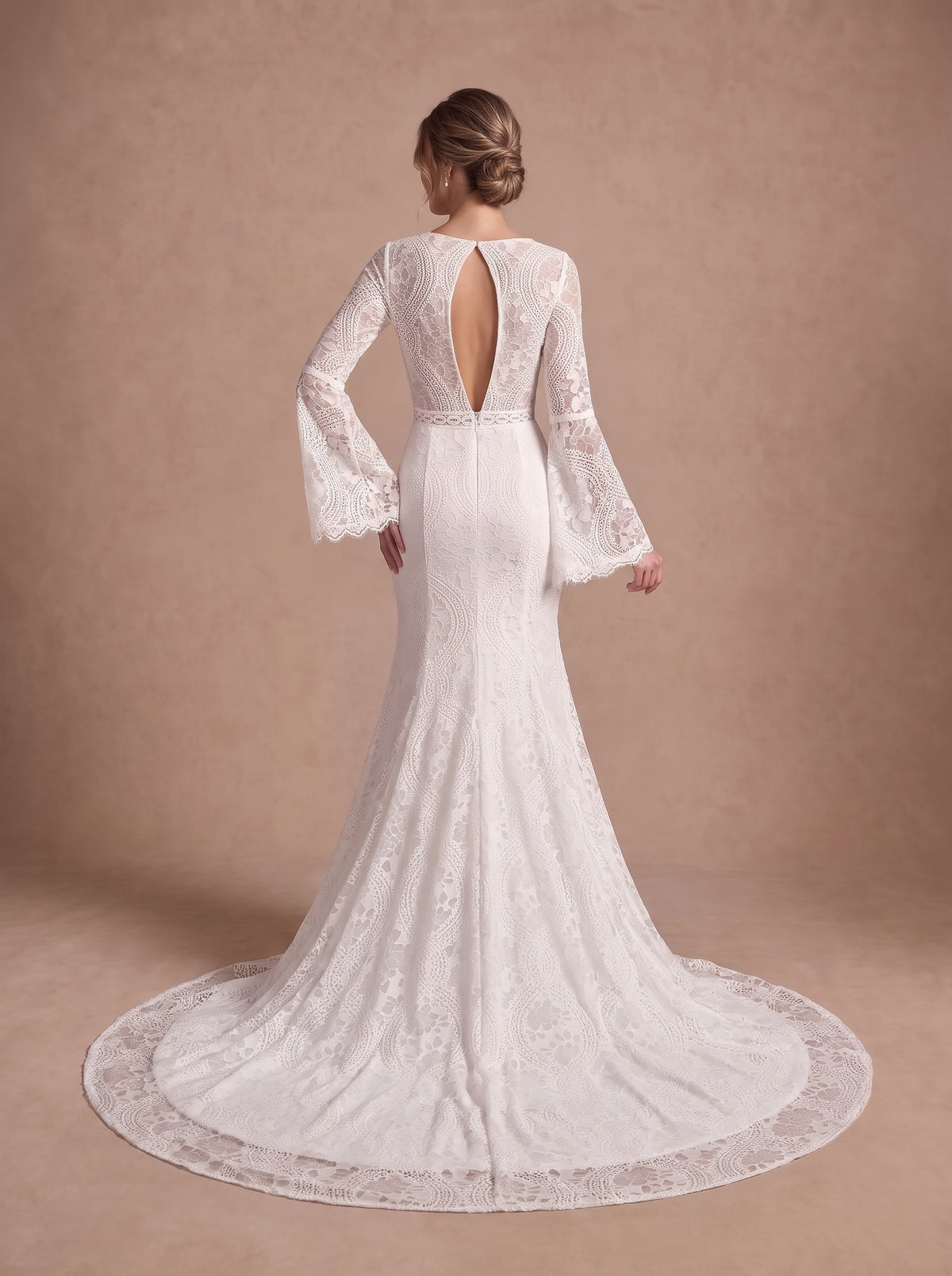 Robe de mariée dentelle vintage — Modèle — dos