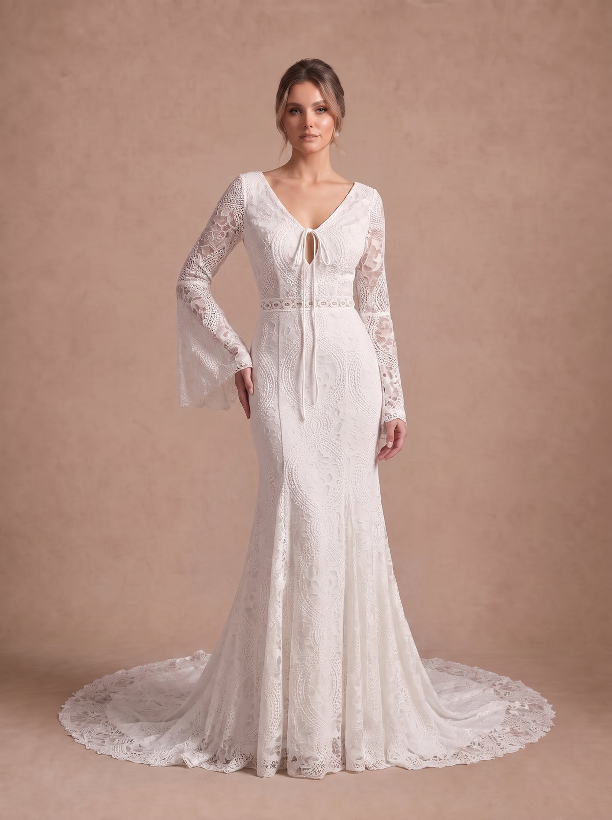 Robe de mariée dentelle vintage — Modèle — face