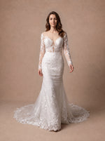 Robe de mariée espagnole sirène à décolleté plongeant — Modèle — face