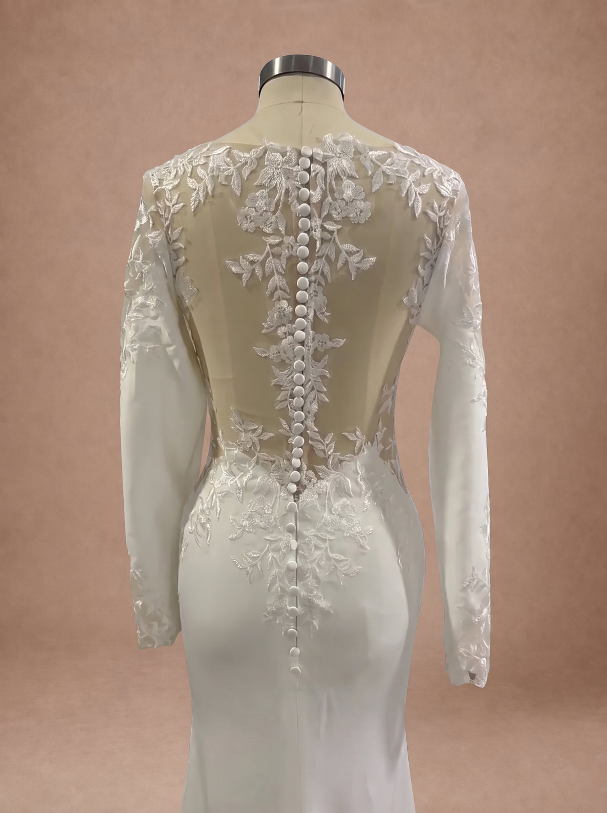 Robe de mariée Forme Sirène Trompette — Mannequin — détail dos