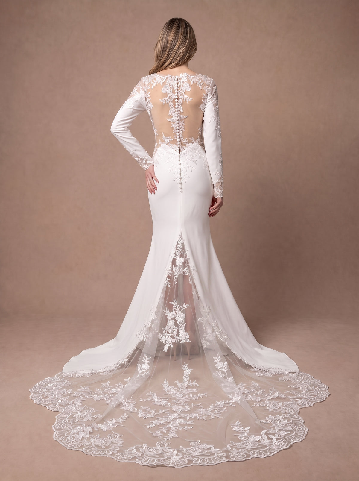 Robe de mariée Forme Sirène Trompette — Modèle — dos