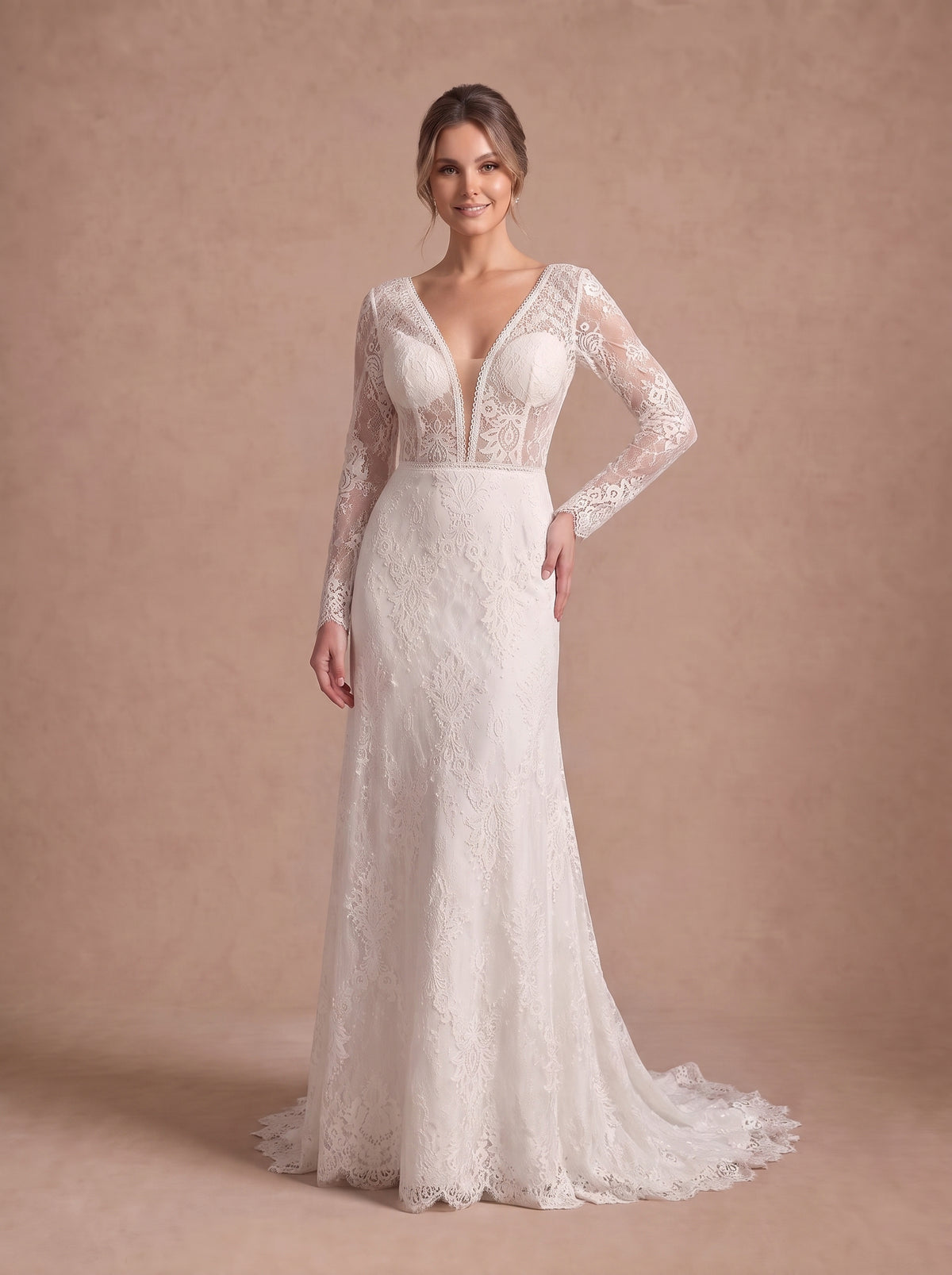 Robe de mariée plage bohème — Modèle — face