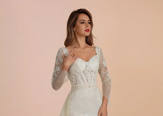 Robe de mariée Sirène à manches longues