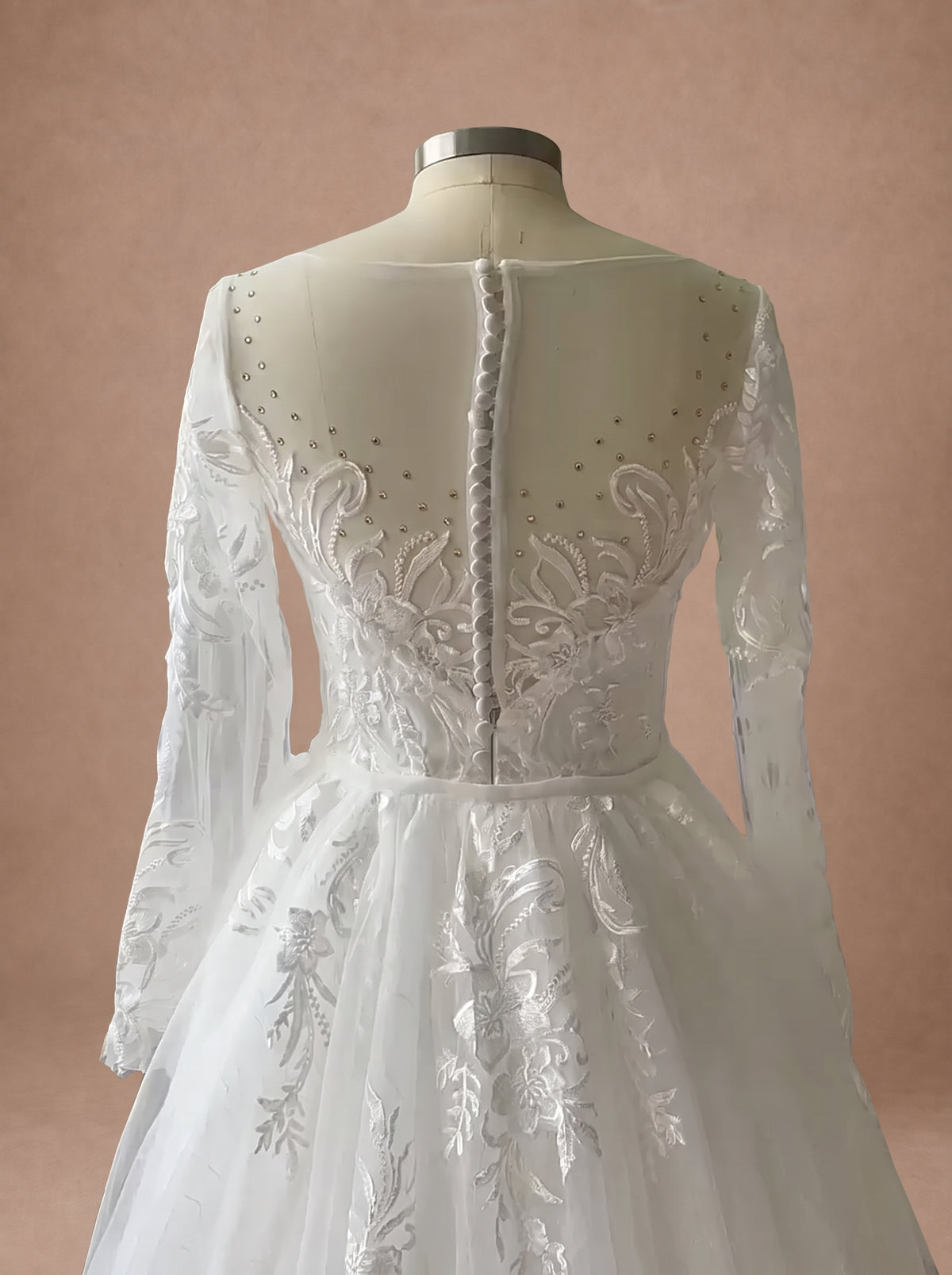 Robe de mariée Sirène Princesse — Mannequin — détail dos