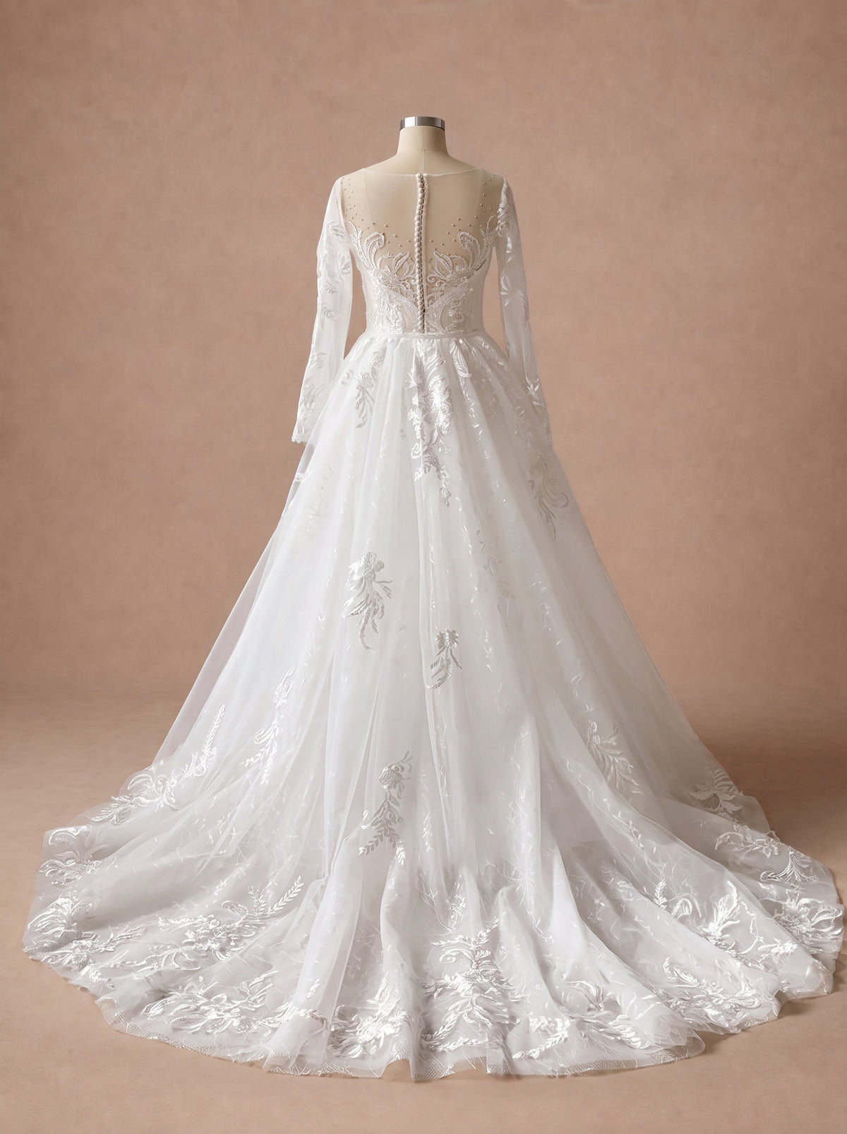 Robe de mariée Sirène Princesse — Mannequin — dos entier