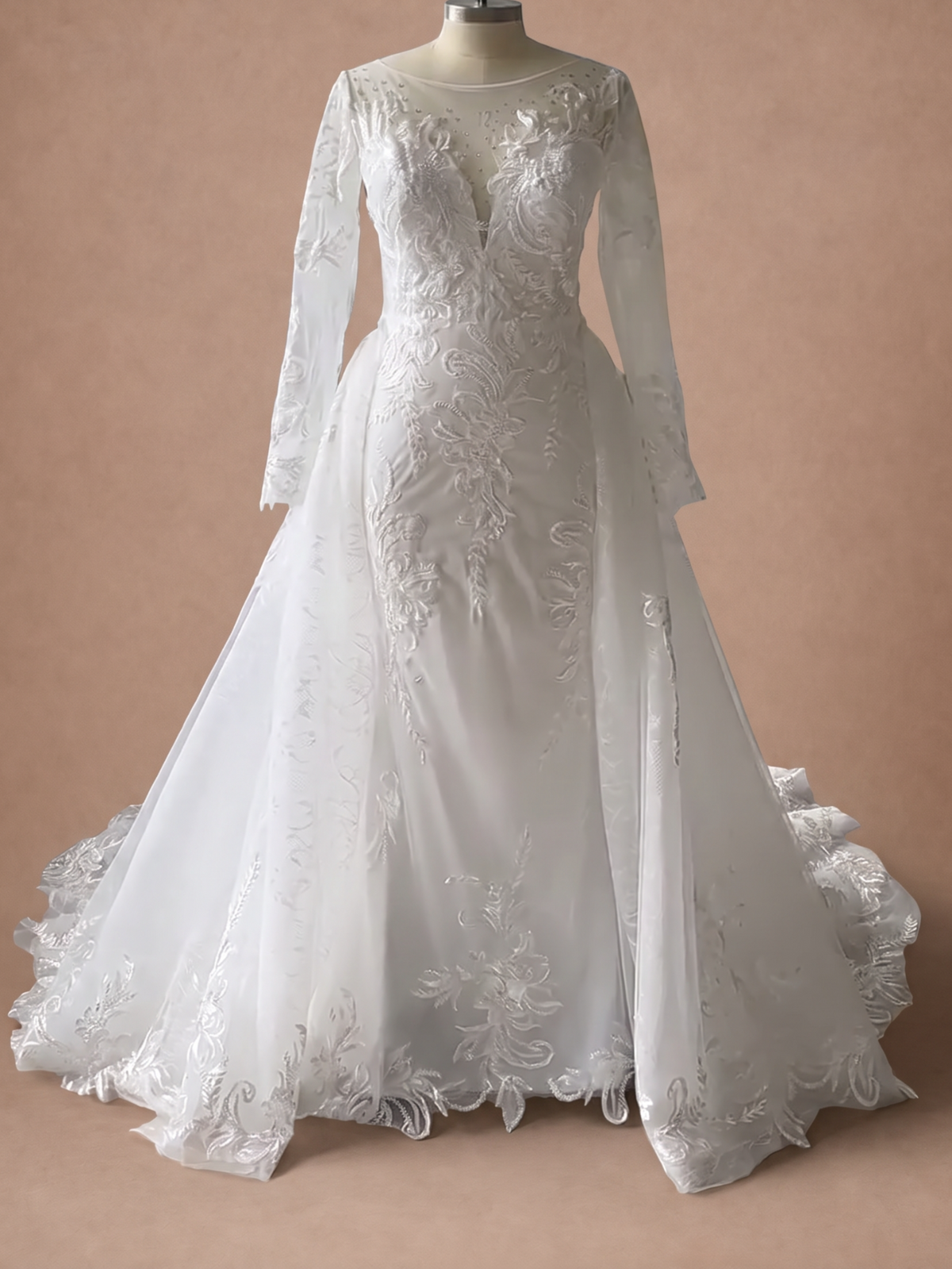 Robe de mariée Sirène Princesse — Mannequin — face entière