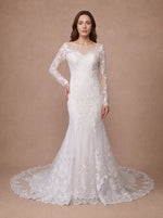 Robe de mariée traditionnelle espagnole en dentelle — Modèle — face