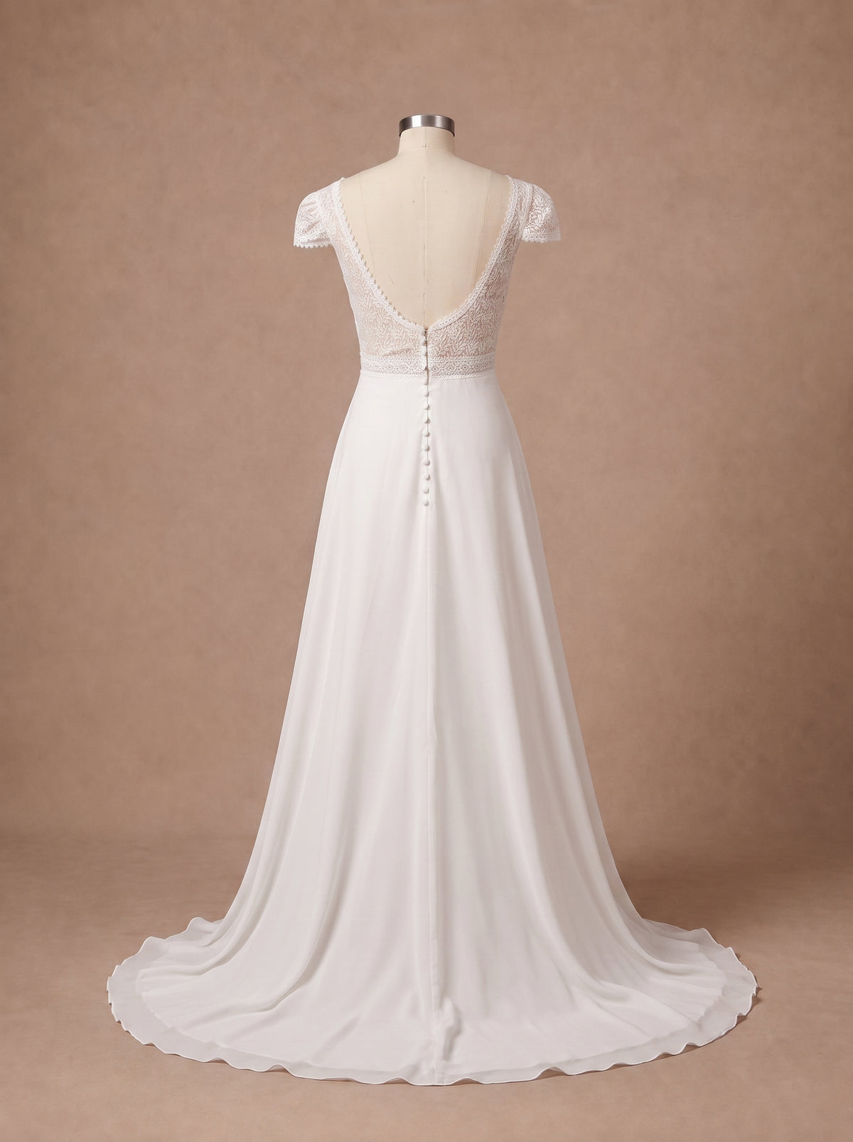 Robe de mariée vintage année 30 — Mannequin — dos entier