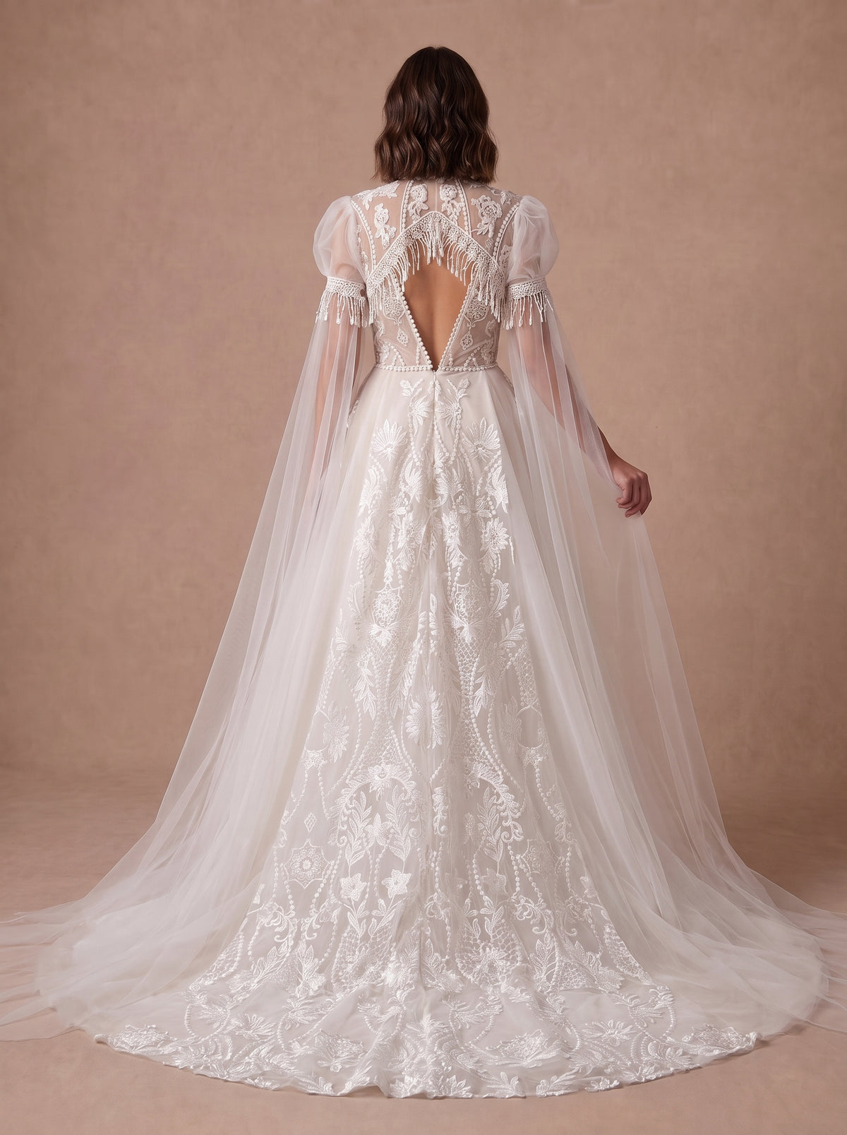 Robe de mariée vintage année 70 — Modèle — dos