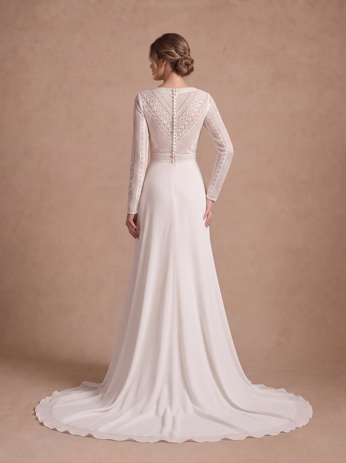 Robe de mariée vintage romantique — Modèle — dos