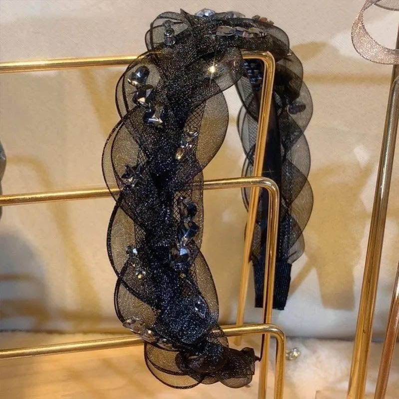 Serre Tete Mariage Noir vue de dos